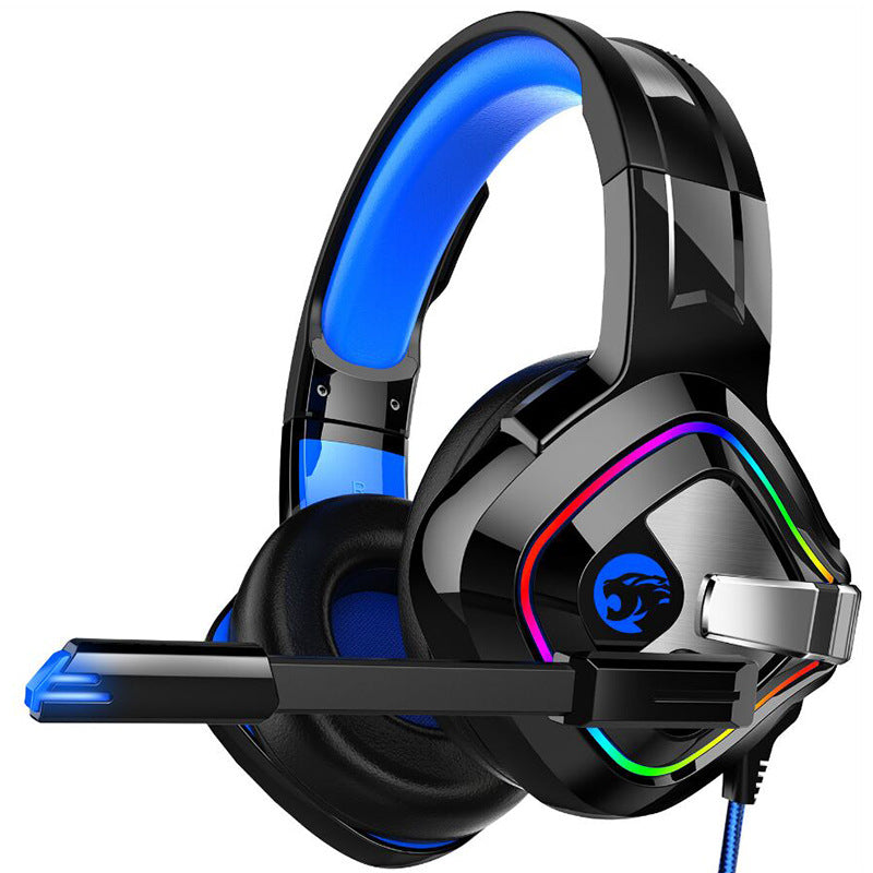 Immerse Yourself in Gaming Bliss with our Spectacular Metal Wired Gaming Headset - Featuring Dazzling RGB and Single/Double Plug Options BLACK/BLUE/GREEN/RED