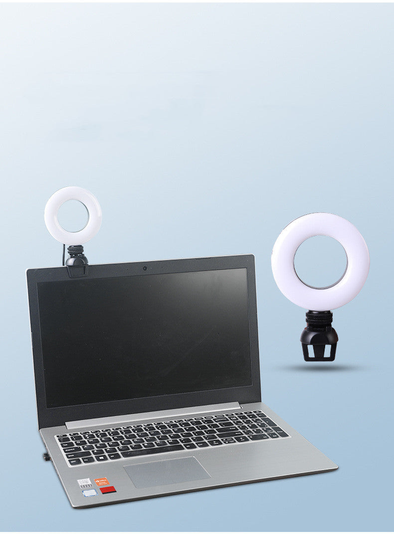 Dimmable LED Ring Light with Phone Holder - USB-Powered and Perfect for Live Streaming