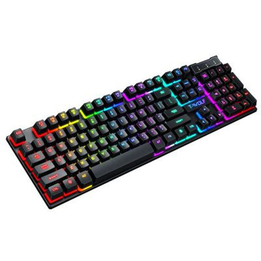 Wired Gaming Keyboard With Floating Manipulator Keys & RGB & With An Optional Mouse BLACK