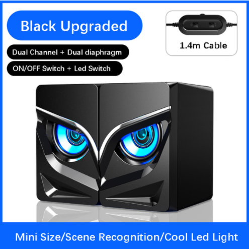 High-Performance 2.0 Channel Stereo Desktop Computer Sound Desk Speakers - Perfect for PC Gaming!" Black/White