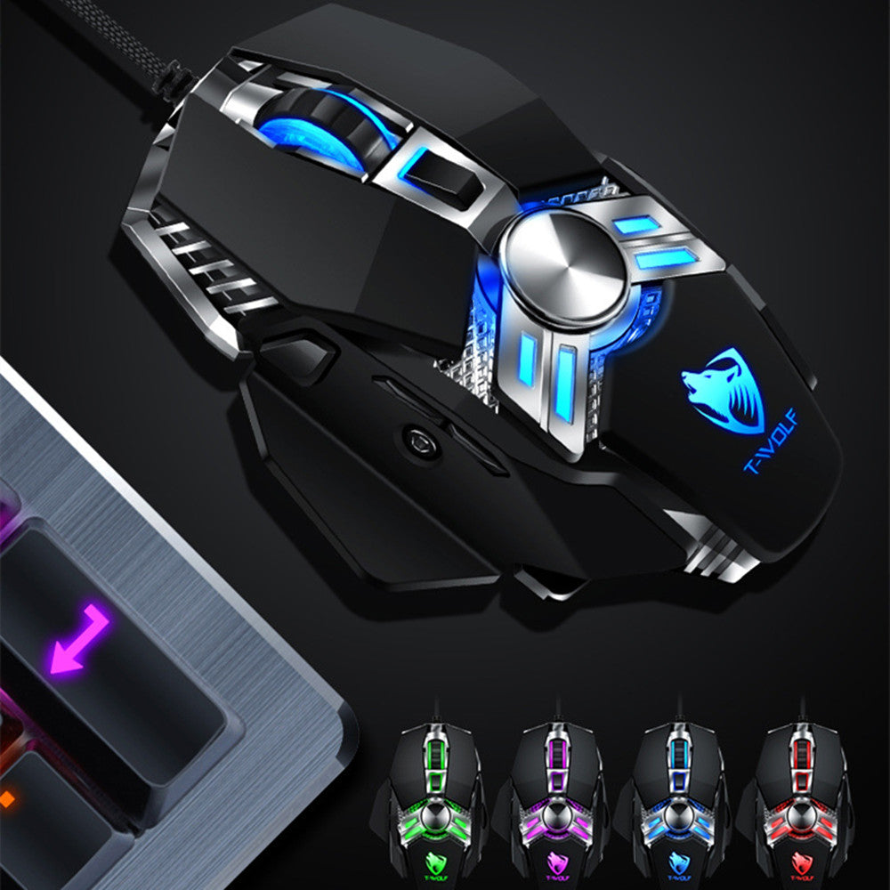Weighted Gaming Mouse With RGB Black/Grey